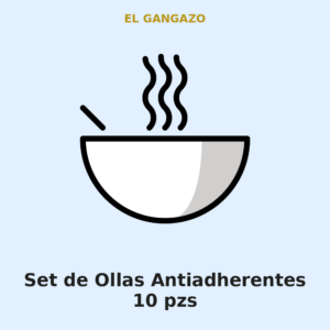 Set de Ollas Antiadherentes 10 pzs